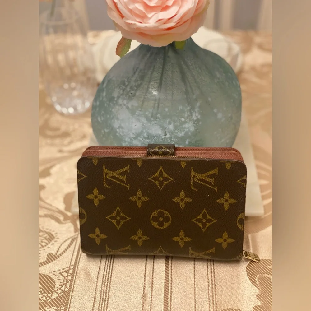 Louis Vuitton coated canvas monogram wallet